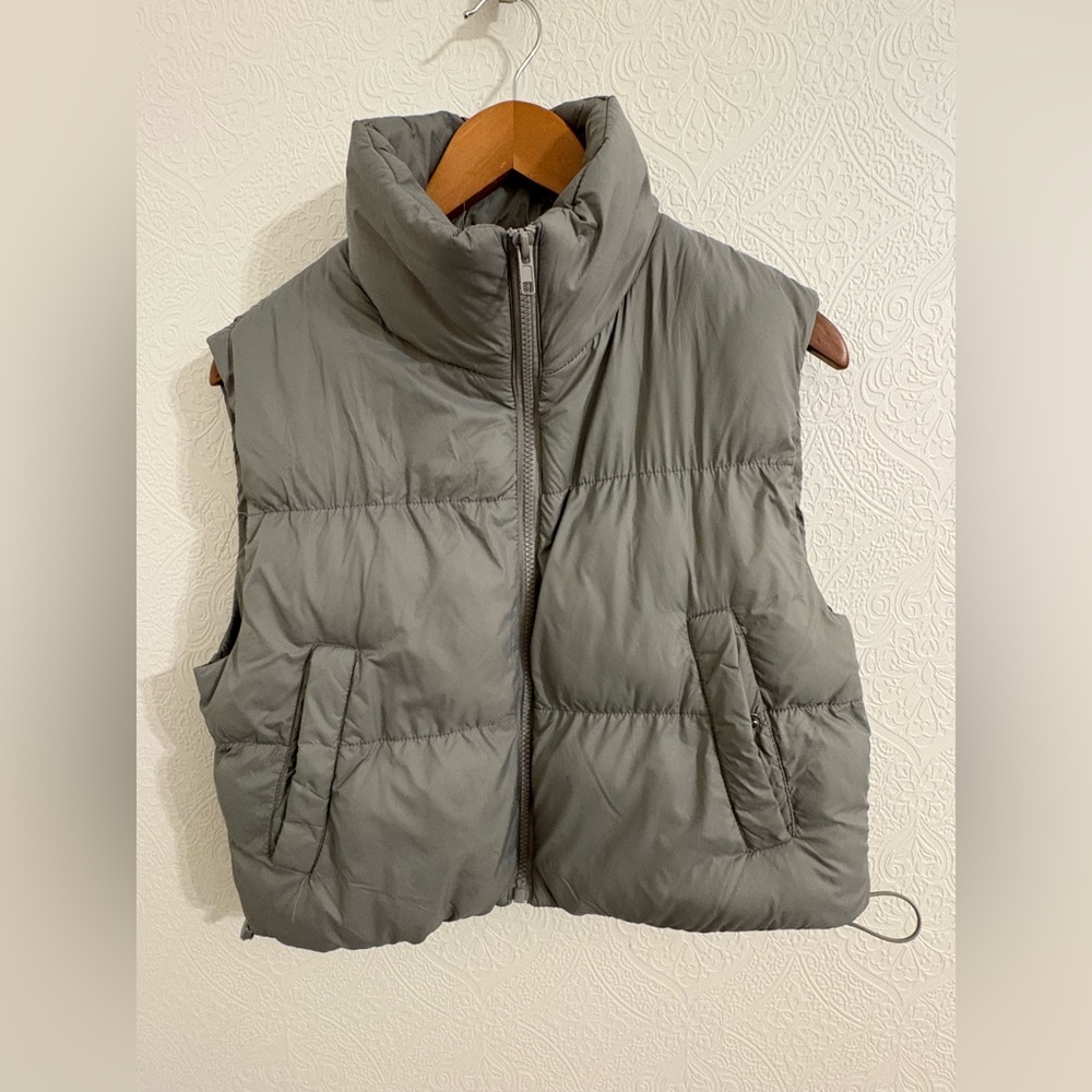 Harlow Gray Puffer Vest - XS